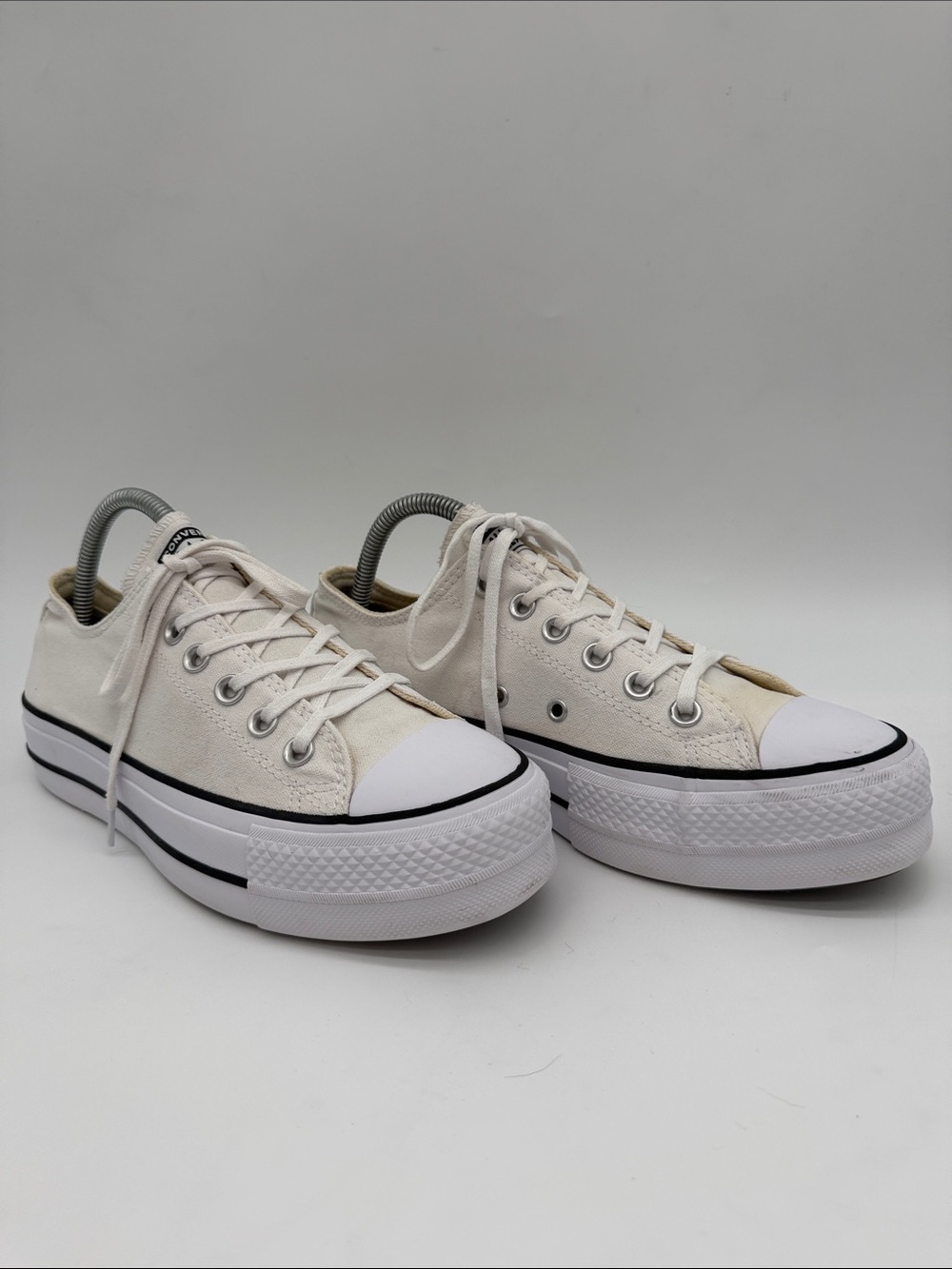 Converse Chuck Taylor All Star White Lift Low Platform Womens 8 Sneakers 560251F - Picture 5 of 16